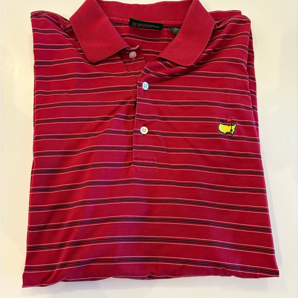 Masters Tournament Augusta National Men's Red Striped Polo Shirt